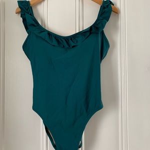 J.Crew NWT Scoopback Ruffle Swimsuit